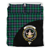 Urquhart Broad Red Ancient Family Tartan Crest Wave Style Bedding Set